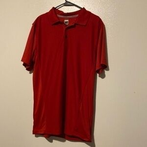Faldo swing fit Claret &Green polo short sleeve red shirt large